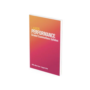 Performance syllabus - with effect from 1 August 2019