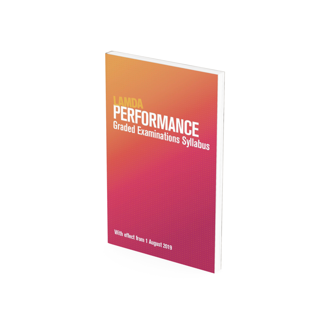 Performance syllabus - with effect from 1 August 2019