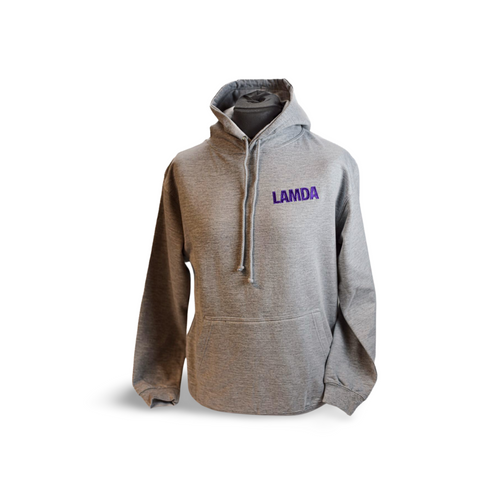 Official Hoodie Light Grey with Purple LAMDA Logo
