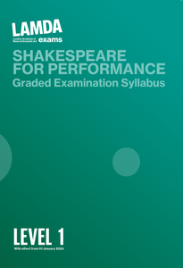 eBook Shakespeare for Performance Examination Syllabi - valid for LAMDA Exams from January 2024