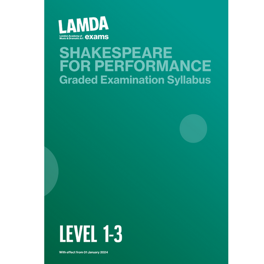 Shakespeare for Performance Syllabus (with effect from January 2024)