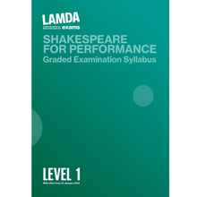 Load image into Gallery viewer, Shakespeare for Performance Examination Syllabi - valid for LAMDA Exams from January 2024